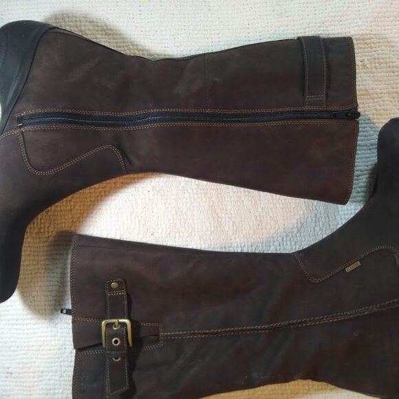 NWOT  Ecco  39   GORE-TEX    cold weather riding boot  dark chocolate brown - Picture 1 of 13